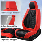 Coverado Front Seat Covers, 2 Pack Waterproof Seat Covers for Cars, Luxury Leather Seat Cushions, Front and Rear Seat Protect