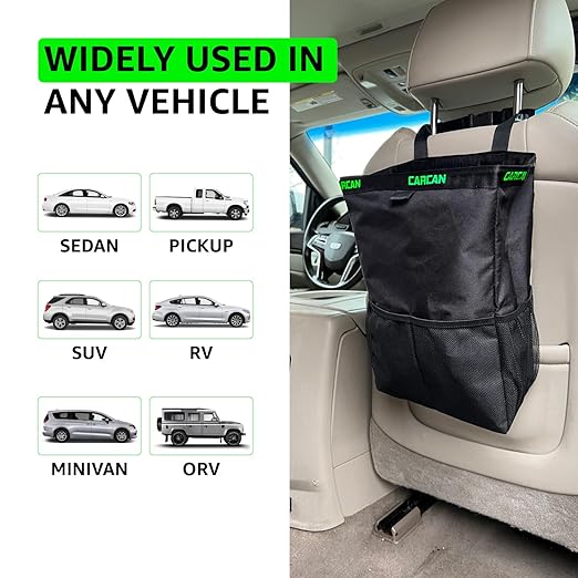 CarCan (5 Pack - 20 Million Sold - Billions of Plastic Bags Saved and NO More Litter! Trash, Storage, Cooler, Grocery, Lunch Box, Tool Box, Gym Bag, Beach Bag, Purse, or Murse.
