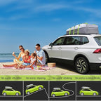 Sailnovo Car Roof Bag Rooftop Cargo Carrier 21 Cubic,Waterproof Cargo Roof Bag for Most Vehicles with/Without Roof Rack with Strap, Anti-Slip Mat,6 Door Hooks(Classic Gray-Green)
