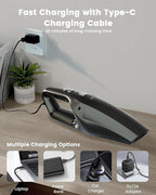 Handheld Vacuum Cordless, Car Vacuums Powerful with Rechargeable Battery, Portable Hand Held Vacuum Cordless with Washable HE