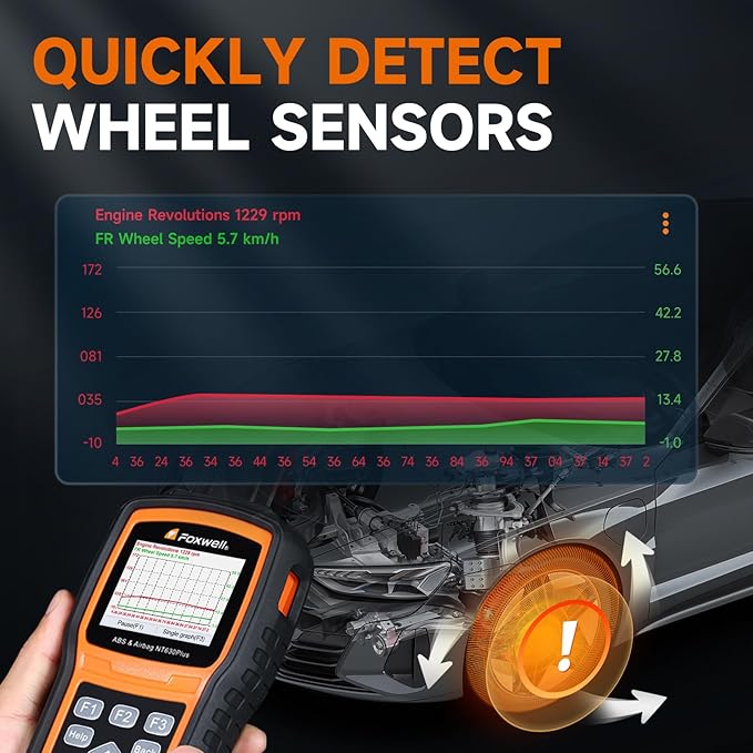 2026 FOXWELL NT630 Plus OBD2 Scanner with ABS and SRS, ABS Code Reader Auto Bleed Scan Tool Brake SRS Scanner, Car Scanner
