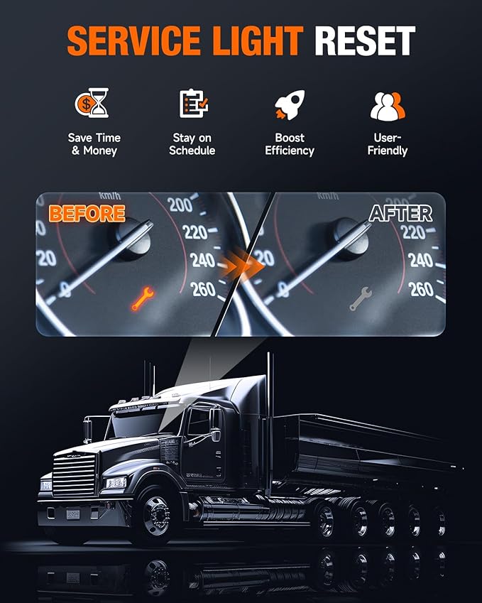 ANCEL HD3400 Pro Heavy Duty Truck Scanner | DPF Regeneration, Lifetime Free Update, Compatible with Commercial Vehicles with
