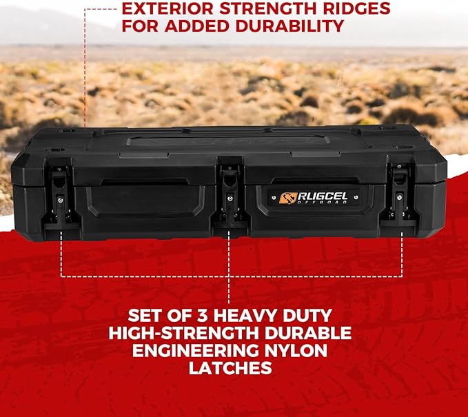 RUGCEL 58L Waterproof Dry Box - Heavy-Duty Overland & Off-Road Storage Case for Car Camping Equipment, Roof Gear & Vehicle Luggage