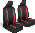 Motor Trend SpillGuard 2 Red Seat Covers for Cars & Seat Covers for Trucks - Neoprene Lining Waterproof Car Seat Covers Front
