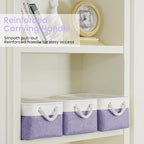 Storage Baskets for Shelves 13.8x9.8x6.7 Inch, Foldable Fabric Storage Bins with Handles, Small Storage Baskets for Organizin