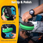 Buffing Pads, 8Pcs Polishing Pad 7.5 Inch 190mm for 7 Inch Backing Plate, Compound Buffing Sponge Pads and Woolen Pads Cutting Polishing Pad Kit for Car Buffer Polisher & Waxing