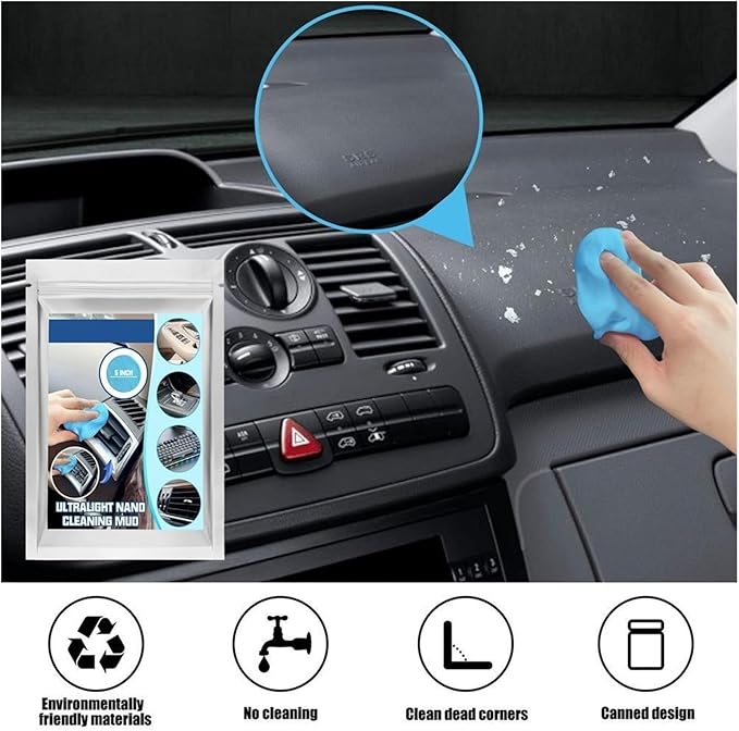 20g Car Cleaning Gel Slime - Magic Mud for Automobile Air Vent & Computer Keyboard - Effective Dirt & Remover for Car Wash & 