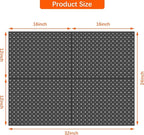 TORACK 4 PCS 12"x16" Metal Pegboard Panels for Garage, Workbench, Shop, Tool Organizer Peg Board with 1/8" & 1/4" Holes, Modu