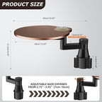 Car Tray Cup Holder Desk, 360° Rotating PU Leather Food Car Table - Steering Wheel Tray Road Trip Essentials Accessories for Tesla Model Y/3/S, Ford F150 Most Vehicles