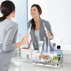 GFWARE Toothbrush Holders for Bathrooms Countertop Organizer - Kids Electric Toothbrush and Toothpaste Holder Detachable 7 Sl