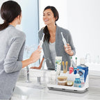 GFWARE Toothbrush Holders for Bathrooms Countertop Organizer - Kids Electric Toothbrush and Toothpaste Holder Detachable 7 Sl