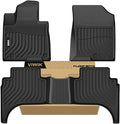 VIWIK Custom Fit Floor Mats for Hyundai Santa Cruz 2022-2026, 1st & 2nd Row All Weather Protection, 3D Scanning Design, Non Slip, Waterproof, Durable TPE Material