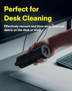 HOTO Handheld Vacuum Cleaner Cordless, Desk Vacuum Cleaner Compressed Electric Air Duster 15000Pa Suction, 4-in-1 Portable Vo