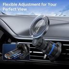 SYNCWIRE for MagSafe Car Holder【Ring Ventilation】【 360° Rotatable】【N55 Magnetic】 Phone Mount for Air Vent, Car Cell Phone Holder Mount Compatible iPhone 17/16 Pro Max 15 14 13 12, Carbon Fiber Style