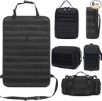 Molle Seat Back Organizer with 5 Pouches, Tactical Seat Covers, Molle Tactical Vehicle Organizers Panel Car Seat Covers Protector for Truck