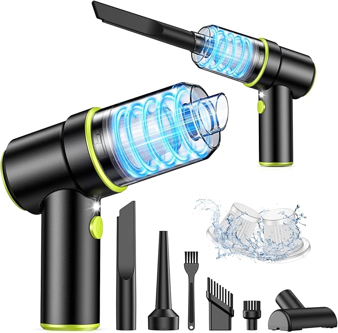 KMM Handheld Car Vacuum Cleaner, 9000PA Vacuum Cleaner & Air Duster, 120W High Power Vacuum Portable Cordless, Hand Held Vacu