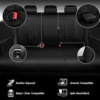 CAR PASS Neoprene Waterproof Seat Covers Full Sets, Wetsuit Car Seat Covers 5 Seats Universal Fit for Vans, Truck, SUV, 3D Ty