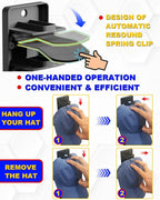2 Pack Baseball Cap Organizer Can Hold up to 20 Hats for Wall Mount Closet Door Bedroom, Easy to Install Large Capacity Baseb