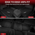 LASFIT Floor Mats & Cargo Liner for BMW 5 Series G30 2017-2023, Custom Fit TPE All Weather Easy to Clean Durable No-curling Full Set Car Liners for BMW 530i 540i M550i 540d xDrive, Black(Not for PHEV)