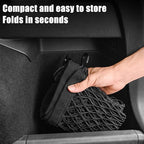 Heavy Duty Envelope Cargo Net, Stretchable Trunk Organizer with Metal Hooks, Adjustable Storage Net for SUV Car Compatible wi