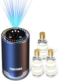 Smart Car Air Freshener with Star Light & 150ml Diffusers Oil Refills, Auto On/Off Aroma Diffuser, 3 Adjustable Mist Modes Re