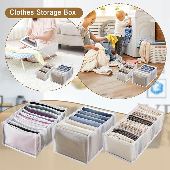 3PCS Wardrobe Clothes Organizer - Foldable Closet Drawer Organizer for Clothes, Portable Closet Organizers and Storage Bins, 