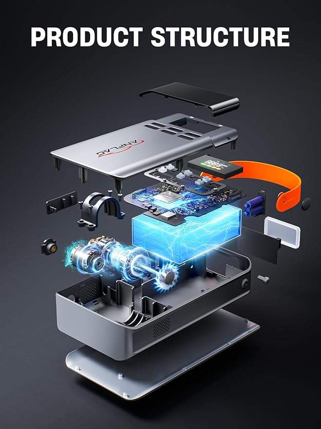8-in-1 Car Jump Starter with Air Compressor - 5500A Peak, 150PSI Tire Inflator, 12V Portable Power Bank, LCD Display, and
