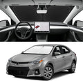 Custom Fit Windshield Sun Shade for Toyota Corolla 2014-2019, Blocks UV & Heat, Front Window Sunshade Accessorie, Easy Fold & Store Keep Your Car Cooler