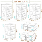 ARSTPEOE 30 Drawers, Acrylic Desk Makeup Organizer, Plastic Drawers Organizer, Stackable Storage Solution for Makeup, Dresser