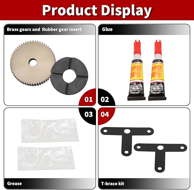 51072-54 Headlight Headlamp Motor Repair Kit with Fix Brass Gear Compatible with 2000-2004 Corvette C5 1993-2002 Firebird Tra