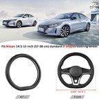 West Llama Customized Auto Car Steering Wheel Cover for Nissan,D Shaped Steering Wheel Cover for Rogue,Altima,Kicks (D-Shaped