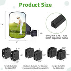 10L0L Golf Cart Mirror, Extra Large Side Rear View Universal for Yamaha, Club Car, EZGO, Folding Adjustable 180 Degree