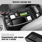 2PCS Center Console Organizer Compatible with Ford Escape 2020-2025 2026 Armrest Storage Box and Dashboard Tray Behind 8-inch