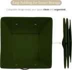 DECOMOMO Storage Cubes, 13x13x13 Storage Cube Bins with Labels, Fabric Organizer Bins (13" / 6pcs, Olive Green)