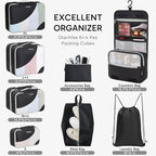 ALL INCLUDED 10 Set Durable Packing Cubes for Suitcases,OlarHike Essentials for Travel,UPGRADED Anti-Tear Stitching, NEW Impr