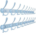 Dseap Coat Rack Wall Mount - 38” Long 10-Tri-Hooks Heavy Duty Coat Hanger Rail Wall Hooks for Hanging Coats Hats Clothing Clo