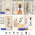 LINFIDITE 15 PCS Baseball Hat Rack Hanger Holder Organizer Flexible Multi Hook Wall Mounted Over Door Cap Display Storage Rac