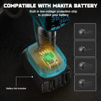 Tire Inflator Air Compressor Compatible with Makita 18V Battery, LIVOWALNY 160PSI Cordless Portable Electric Air Pump with Digital Pressure Gauge for Car Motorcycles Bike Sport Ball Auto(no battery)