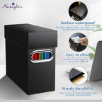File Organizer Box with Lid & Handle, Thickened Cardboard Hanging File Folder Storage Boxes for Letter Size, Portable Filing 