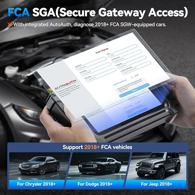 XTOOL IP500 for Jeep OBD2 Scanner, Full Systems Bi-Directional Scan Tool for Jeep/Dodge/Chrysler, with FCA AutoAuth, OBD2