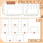 45 Pcs Adjustable Clear Drawer Dividers with Fixed Buckle DIY Plastic Drawer Organizer Box Dividers Back to School Gift for S