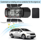 Front Side Half Window Shade Foldable Custom Fit for Honda Odyssey 2018-2024 Car Window Shades for Side Window Sun Shade UV Protection Heat Insulation for Camping Sleeping 6PCS