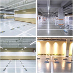Cast Aluminum Parking Stopper for Garage, 2-Piece Garage Parking Aid, Garage Parking Stops with Reflective Signs, for Driveway, Garage(Black)