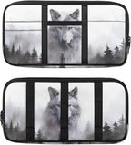 Wolf PrintCar Sun Visor Organizer Visor Organizer Car Sun Storage Pocket Pouch Case Bag for Card Pen Phone Interior Car Accessories