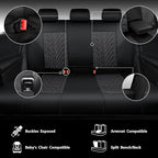 CAR PASS Neoprene Waterproof Seat Covers Full Sets, Wetsuit Car Seat Covers 5 Seats Universal Fit Vans, Truck, SUV, 3D Tyre E