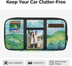 Green Wheat Field Car Sun Visor Organizer and Registration and Insurance Card Holder Multi-Pocket Auto Visor Organizer for Car, SUV and Truck Visor Organizer for Men Women