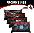4 Pack Dehumidifier Bags, 400g Reusable Humidity Absorber Portable Anti Fog Car Dehumidifier for Vehicle, New Home,