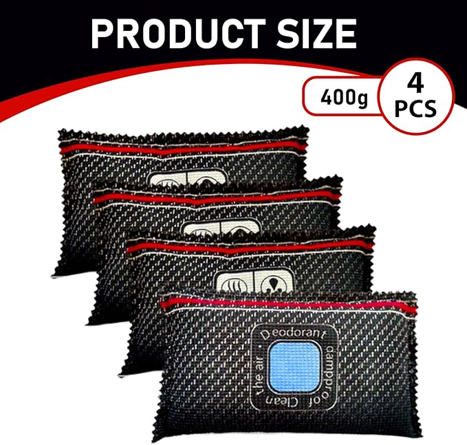 4 Pack Dehumidifier Bags, 400g Reusable Humidity Absorber Portable Anti Fog Car Dehumidifier for Vehicle, New Home,