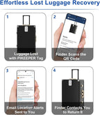 Smart QR Code Luggage Tags - Show Location When Scanned, Customizable Info with Privacy Protection, 4-Pack Waterproof & Durab