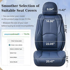 Coverado Seat Covers, Car Seat Covers Front Seats, Premium Nappa Leather Seat Covers for Cars, Waterproof Car Seat Protector 